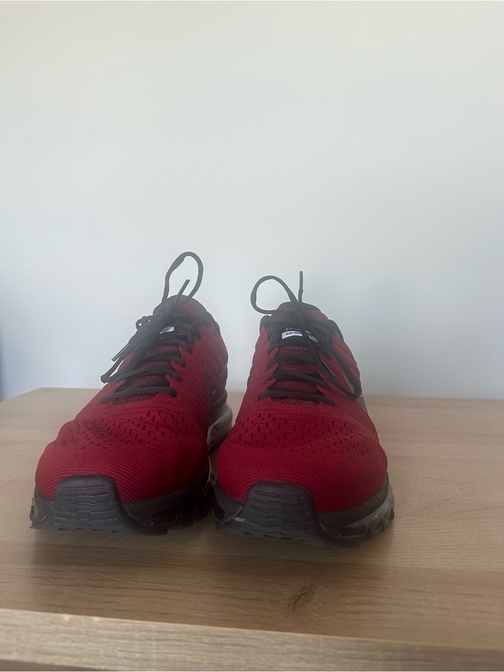 Nike Men’s Red and Black Air Max 2017 Sneaker - Picture 4 of 10
